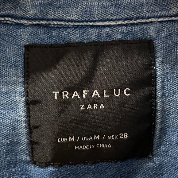 ZARA Trafaluc Denim Shirt - Size M - Picture 4 of 4
